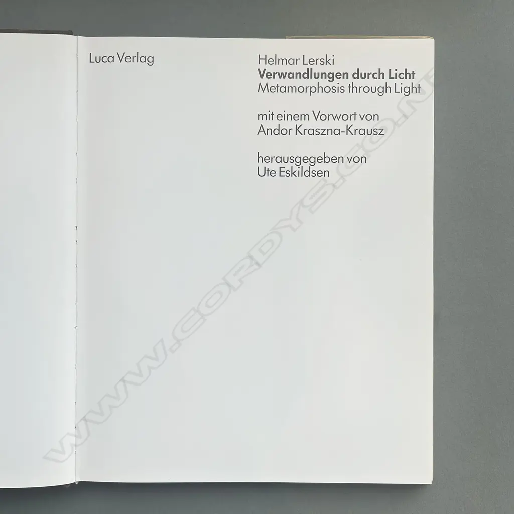 HELMAR LERSKI: METAMORPHOSIS THROUGH LIGHT Image 1++